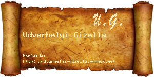 Udvarhelyi Gizella névjegykártya